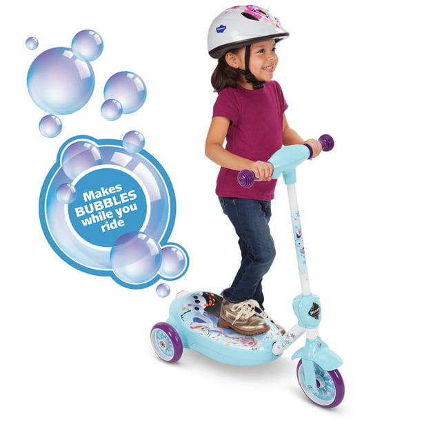 Huffy Disney Frozen Electric Ride-On Quad Toddler 4-Wheel Bubble Maker Vehicle